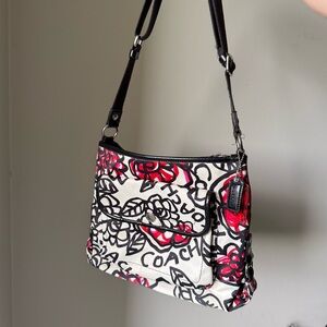 Coach Poppy Graffiti Floral Shoulder Bag